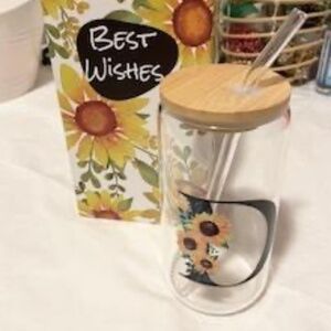 Ini-tial "D" Glass Tumbler